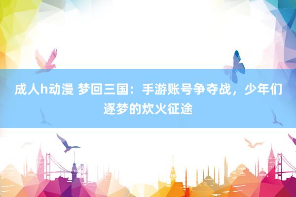 成人h动漫 梦回三国：手游账号争夺战，少年们逐梦的炊火征途