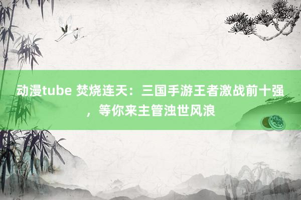 动漫tube 焚烧连天：三国手游王者激战前十强，等你来主管浊世风浪