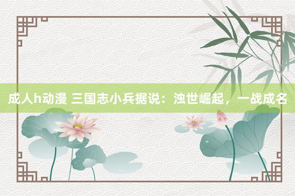 成人h动漫 三国志小兵据说：浊世崛起，一战成名