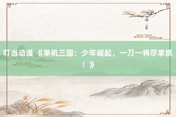 叮当动漫 《单机三国：少年崛起，一刀一将尽掌抓！》
