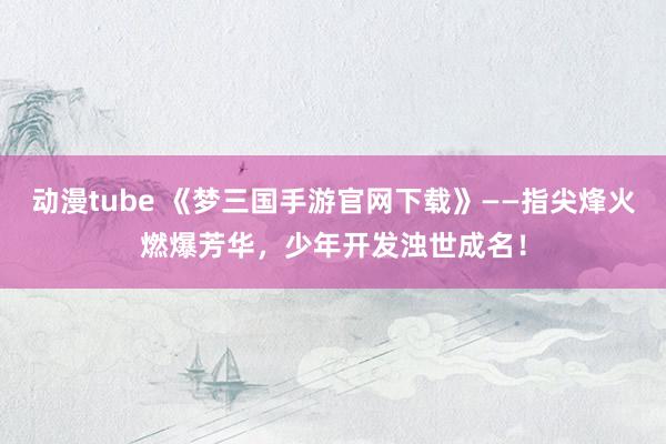 动漫tube 《梦三国手游官网下载》——指尖烽火燃爆芳华，少年开发浊世成名！