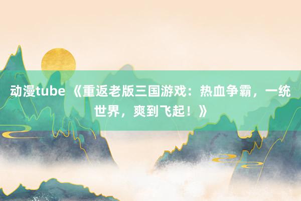 动漫tube 《重返老版三国游戏：热血争霸，一统世界，爽到飞起！》