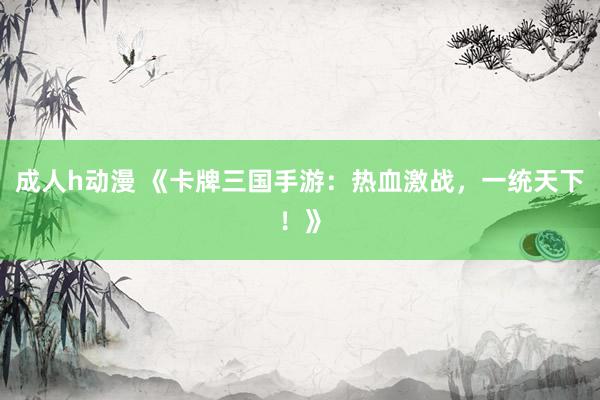 成人h动漫 《卡牌三国手游：热血激战，一统天下！》