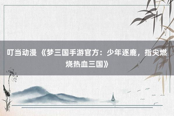 叮当动漫 《梦三国手游官方：少年逐鹿，指尖燃烧热血三国》