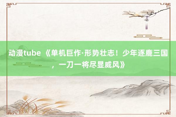 动漫tube 《单机巨作·形势壮志！少年逐鹿三国，一刀一将尽显威风》