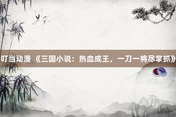 叮当动漫 《三国小说：热血成王，一刀一将尽掌抓》